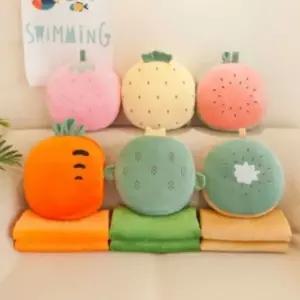 깜도리1 담요 쿠션 블랭킷 무릎 이불 베개 과일 방석 인형