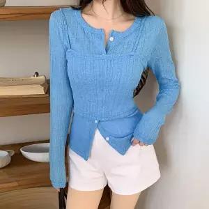 [하프클럽/]여성용 크롭탑 나시 가디건 세트 스타일