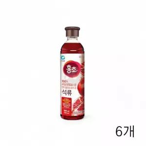 청정원 마시는홍초 석류 900ml X 6개 에이드만들기 카페주스재료 건강음료 음료베이스 과실 카페쥬스재료