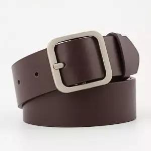 가죽벨트 스퀘어 여성 브라운 버클벨트 100cm