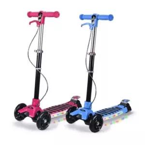 유아 킥보드 접이식 발광 세바퀴 어린이 킥보드 높이 스쿠터