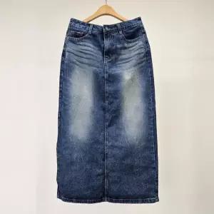 빅사이즈 603 브릿지워싱데님스커트 DLOS804