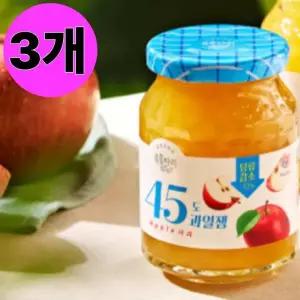 복음자리 45도 과일잼 사과잼 350g X3 저당 라떼 와플