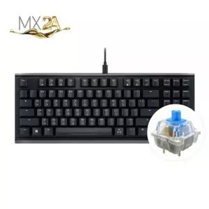 체리 텐키리스 키보드 유선 TKL 저소음 사무용 MX2A 청축 블.랙