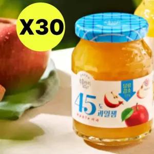 복음자리 45도 과일잼 사과잼 대용량 350g X30개 저당