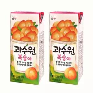 과수원 복숭아 드링크 음료 주스 190ml 24입 4박스 GST