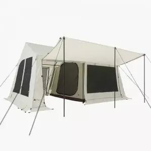 로고스 텐트 글램베이직 와이드 리빙쉘 사계절 캠핑 용품 4인용