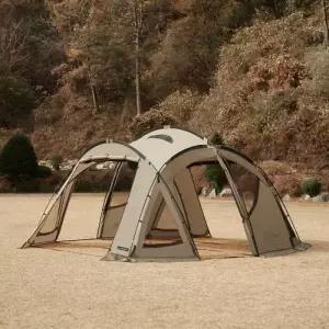 카즈미 고틀랜드 쉘하우스 4인용 텐트 쉘터 돔 거실형 리빙쉘