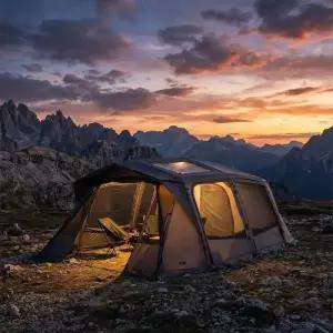 카즈미 캠핑 에어텐트 AON 알비온 리빙쉘 거실형 터널형