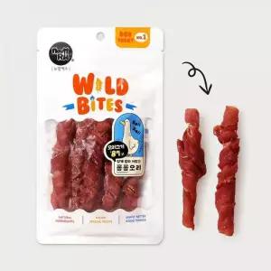 뉴알엑스 반려견 수제간식 고단백 안심 롤롤 스틱 오리고기 80g 1개