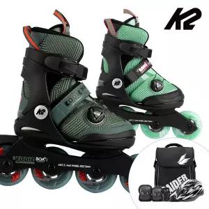 [케이투스케이트]K2 인라인 스케이트 에디 루미 보아+가방+헬멧+보호대 아동 어린이 인라인 아동용 신발...