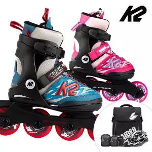 [케이투스케이트]K2 인라인 스케이트 에디 루미 프로+가방+헬멧+보호대 아동 어린이인라인 아동용 신발...