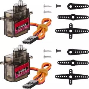 스마트 RC 로봇 헬리콥터 비행기 조종 자동차 보트 모델을 위해 SG90을 대체하는 2Pcs MG90S 9g 마이크로