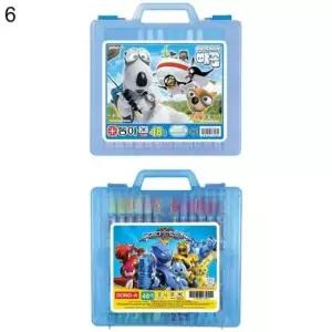 [문구] 크레파스 48색 남아용 파랑 캐릭터랜덤 6세트