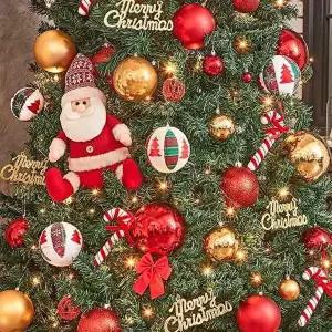 240cm 꼬깔 산타 장식세트 크리스마스트리 오너먼트-WD4375F