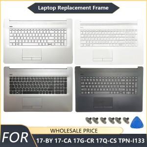 HP 17-BY 17-CA 17G-CR 17Q-CS TPN-I133용 새 미국 키보드 노트북 팜레스트 상단 케이스 백라이트 교체 키