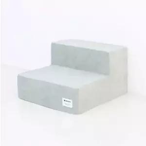 강아지2단스텝 강아지 계단 패브릭 2단 그린 1P 애견 논슬립 스텝 강아지소파계단