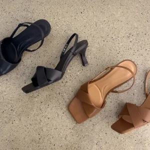 SOVO 키엘리 소가죽 스퀘어 스트랩샌들 6cm