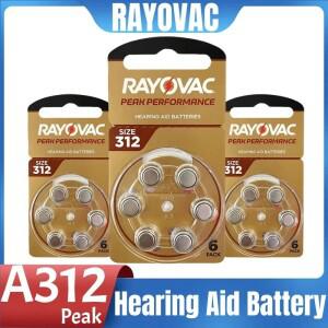 레이오박 312 피크 보청기 배터리 1.45V 고성능 PR41 BTE CIC RIC OE