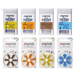 시그니아 아연 공기 배터리 보청기 A10 A13 A312 A675 PR70 60개/10팩 디지털