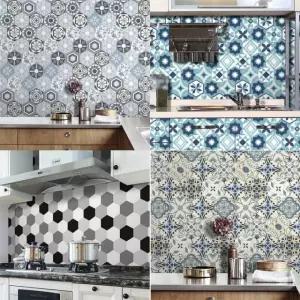 북유럽 방수 타일 시트지 리모델링 6각형 HXG 20cmX5m 1. HXG-001