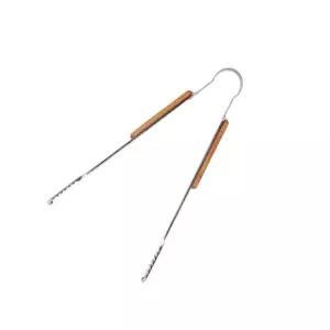 루미나D 주방집게 업소용 나무 손잡이 스테인레스 고기집게