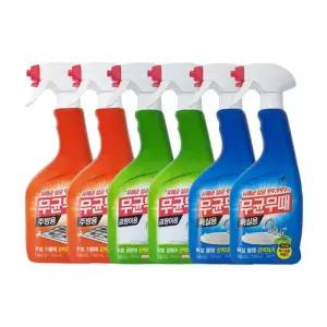 피죤 무균무때 주방용x2 + 곰팡이x2 + 욕실용x2