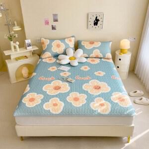 클라우드벨 여름용 접이식 방수 천연 라텍스 냉감 쿨 침대 패드 매트 베개커버