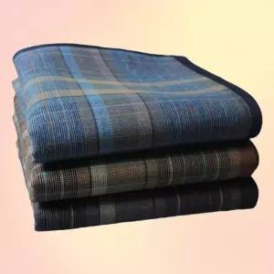 [제이제이컴퍼니] 땀수건 손수건 체크무늬 답례품 선물용 3종세트