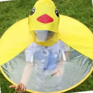 오리 모양 어린이 유아 아동 우산 모자 우비 비옷 야외용 우천용 비오는날 유치원