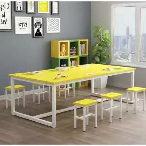 사다리꼴 책상 미술학원 원목 스터디룸 자습실 대형 데스크 공부방 학원용 육각형