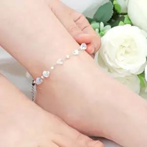 써지컬 스틸 문스톤 원석 체인 패션 발찌