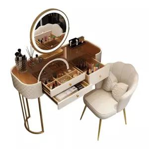 수납 미러 포함 원룸용 엔틱 침실 콘솔형 서랍형 틈새