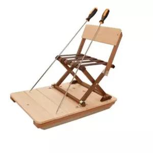 빙판 썰매 얼음 스케이트장 2인용 낚시터 성인 빙어 좌식 나무 눈썰매 슬레이드