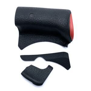 Nikon D5500 전면 커버 고무 + 측면 접착 테이프 수리 부품이있는 엄지 새로운 기능 검정색