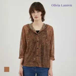 [올리비아로렌] 호피 후드 저지 가디건_VOBAL4M5111