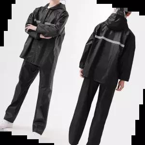 우비상의 오토바이 배달원 우비 상하의 작업용 전신 비옷 우의