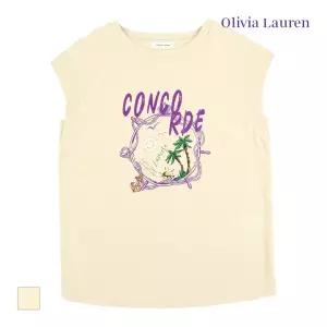 [올리비아로렌] 바캉스 프린팅 티셔츠_VOCAN4M6116