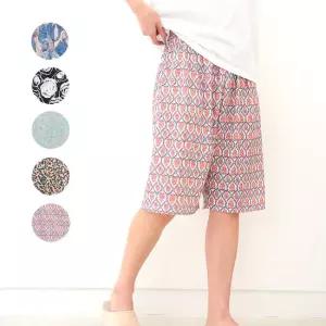 VK 여성 자가드 5부 여름바지 홈웨어팬츠 파자마 반바지 고무줄 허리밴딩 잠옷