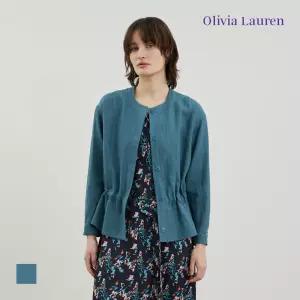 [올리비아로렌] 라운드넥 린넨자켓_VOCFU4M3121
