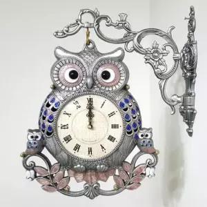 거실 대형부엉이 주석 양면벽시계 인테리어 벽걸이