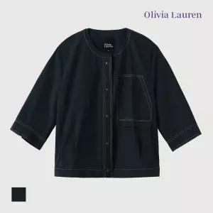 [올리비아로렌] 라운드 스티치 홑겹자켓_VOCFU4M5226