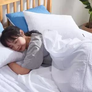 시어서커 홑이불 화이트 냉장고이불 면 간절기 홑겹이불 시어서커