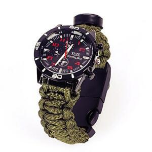 [2개구성] 군인 시계카키 G 팔찌 레져용시계 서바이벌 키트 생존 KWFGITNU