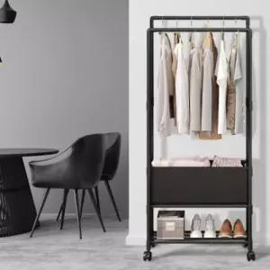 [JED] 간이 옷장 옷정리 수납장 멀티 행거 미니 2단 더블