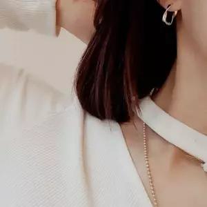 SE179 여성 유니크 사각 원터치 심플 은귀걸이 실버 이어링 (실버 925)