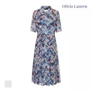 [올리비아로렌] 프린트 플리츠 원피스_VOROA4M5291