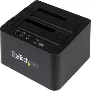 StarTech.com 독립형 하드 드라이브 복제기 외장 듀얼 베이 HDD/SSD 클론/복사기 USB-SATA III 도킹