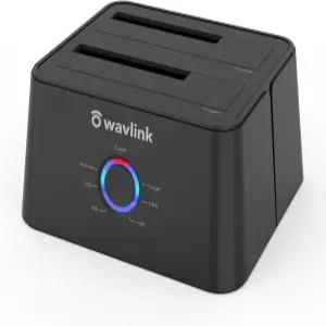 WAVLINK USB 3.0 및 C to SATA 듀얼 베이 외장 하드 드라이브 도킹 스테이션 UASP(6Gbps)를 지원하는