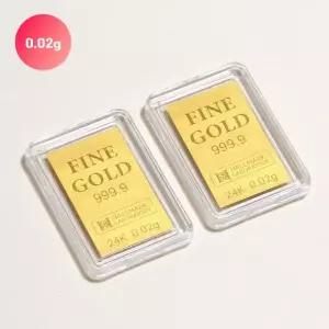 [골드퀸즈] 24K 순금 파인 골드바 0.02g 2개